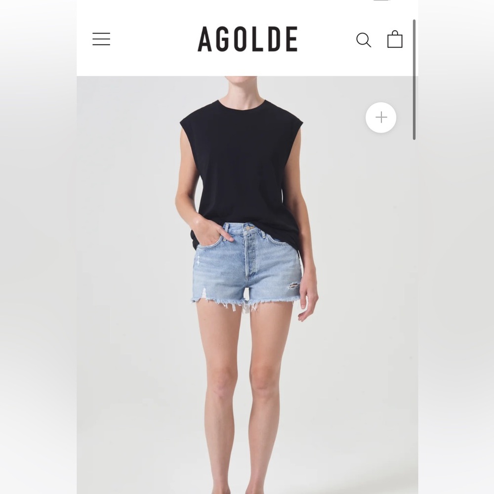 Agolde Parker vintage cutoff shirts, Size 24